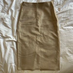 Babaton Aritzia Suede Midi Skirt